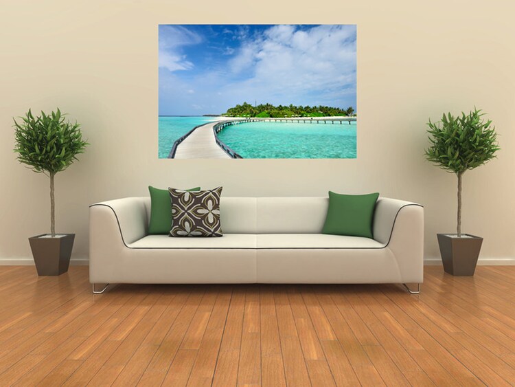 Tropical beach wall decal vinyl beach wall by 3DWindowWallStickers