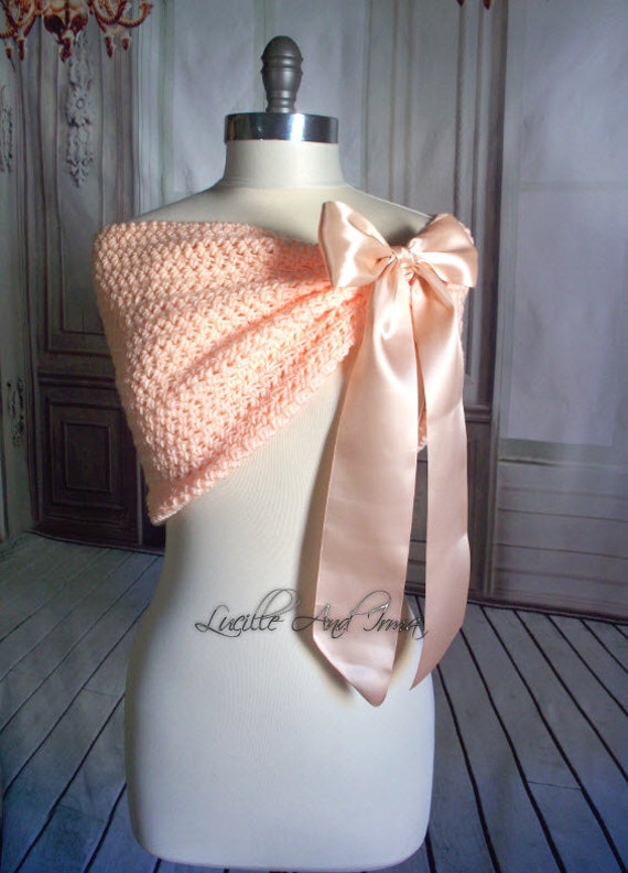 blush bridal shawl
