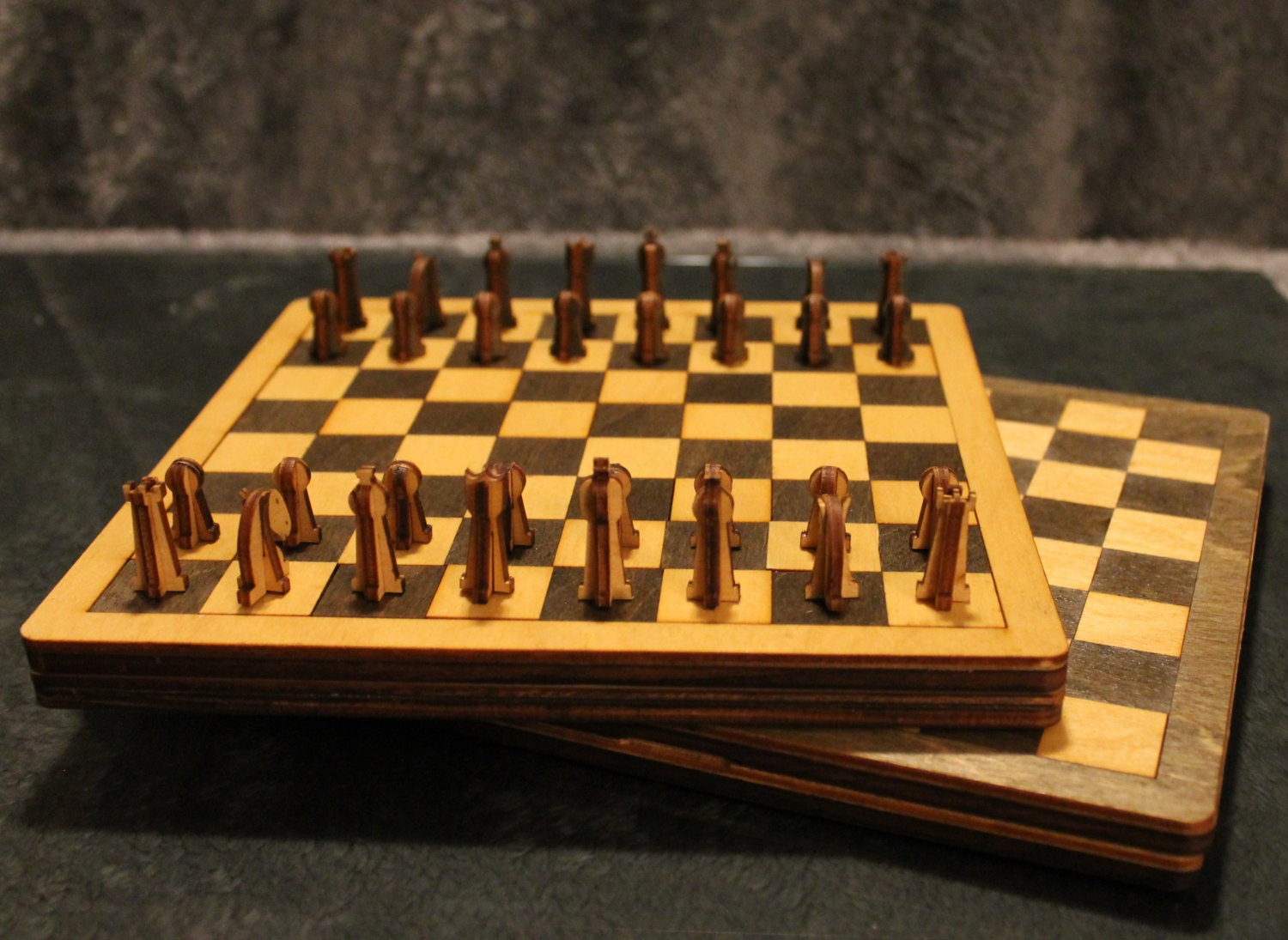 Laser Cut Portable Chess Board by SorceryScience on Etsy