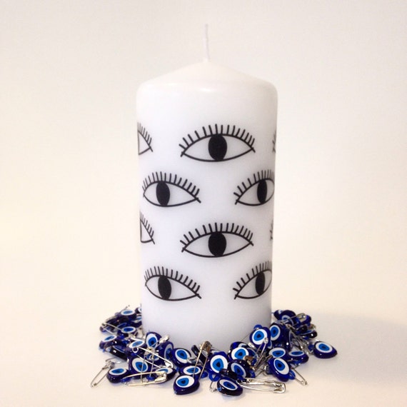Evil Eye Inspired Candle by NandNDesigns on Etsy