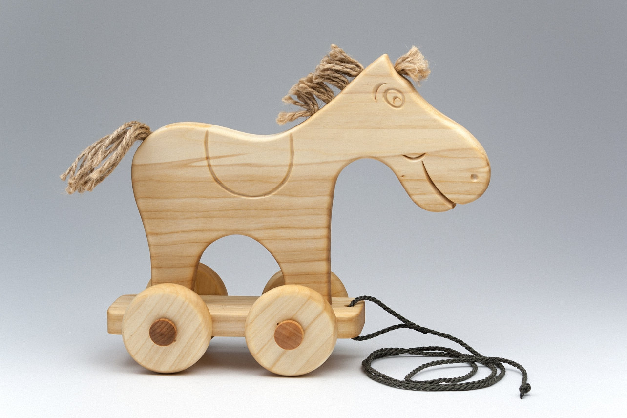 rolling riding horse toy