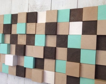Modern Wood Sculpture Wall Art - Wood Wall Art