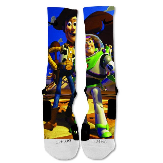 Toy Story Buzz Lightyear & Woody Nike Elite Socks by EliteDesignzz