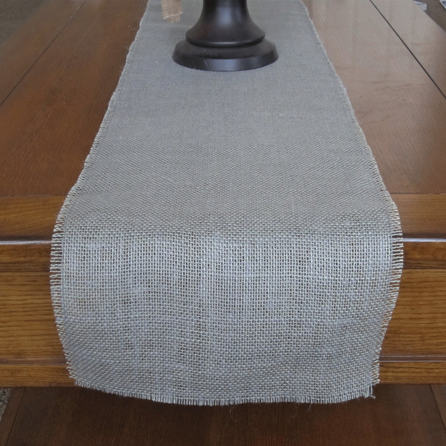 Gray Burlap Table Runner Wedding Decor Home Decor
