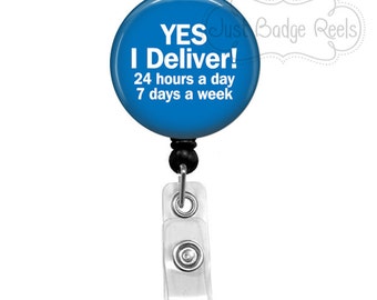 Badge Holder - Labor and Delivery Badge Reel - Labor and Delivery Nurse Badge Holder - Retractable Badge Reel - Baby Badge Reel - 1032