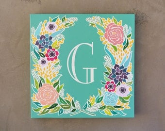 Items similar to Monogram Canvas Painting on Etsy