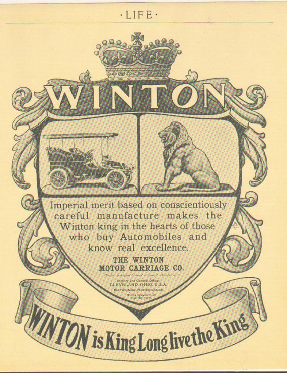 1904 Winton Motor Carriage Company Winton Is by VintageBlastOfAds