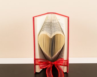 Small Heart - Folded Bookart Sculpture