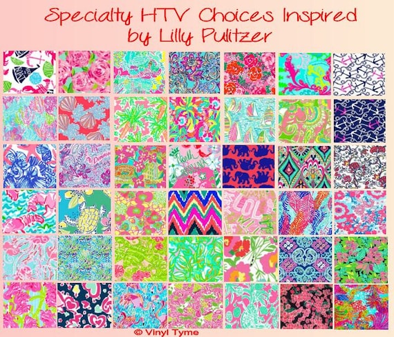 lilly pulitzer inspired heat transfer vinyl
