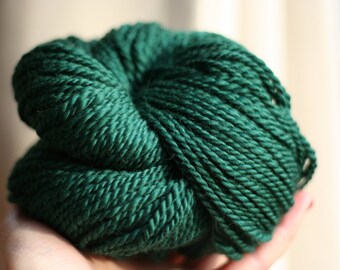 Handspun Yarn - "Dark Forest" - Merino Wool Yarn - Heavy Worsted Yarn - Felicity Yarn