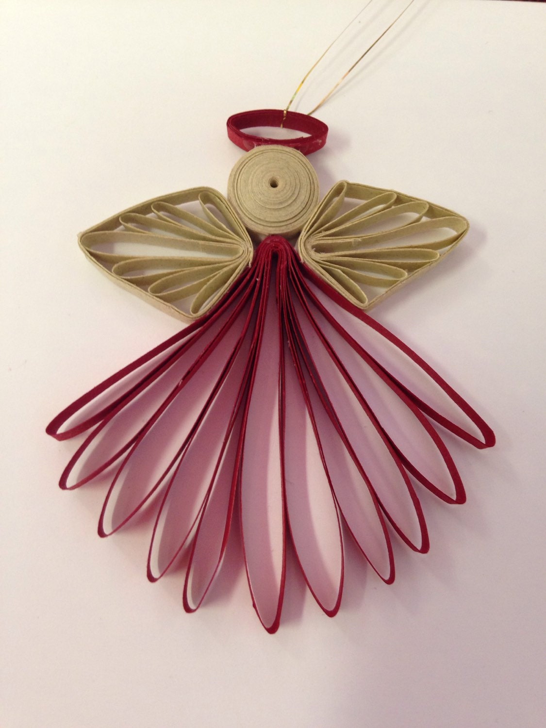 Small Quilled Angel Ornament by joanscrafts on Etsy