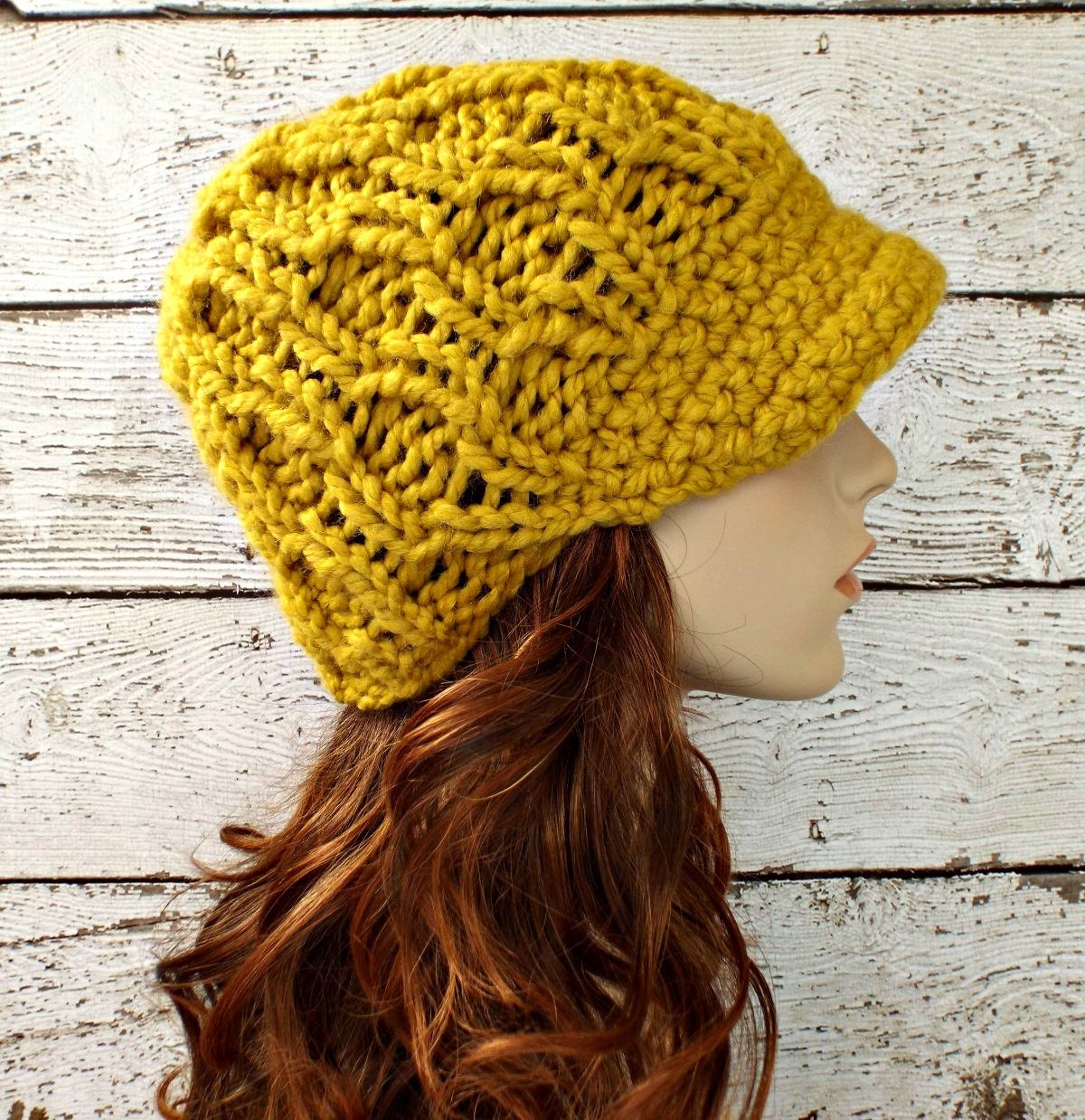 Knit Hat Yellow Hat Yellow Womens Hat Amsterdam Beanie with