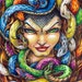 Medusa Greek Mythology colored pencil art print by Bryan