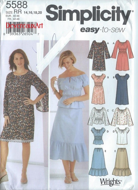 2003-Simplicity easy-to-sew Pattarn by Devereauxart on Etsy