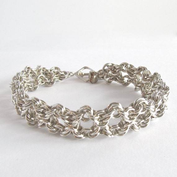 Sterling Silver Chainmaille Bracelet - Non tarnish silver bracelet ...