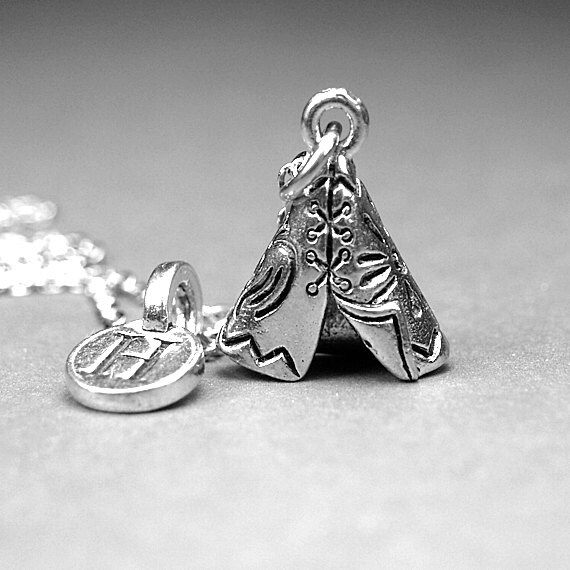 Teepee Necklace Tepee necklace Tipi Necklace Tent charm