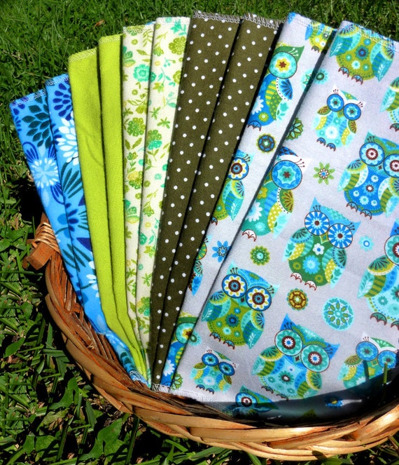 Cloth Napkins Fabric Napkins Unpaper Towels by moocowmomma
