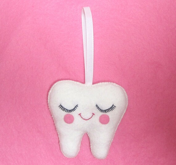 Sweet Tooth Ornament Tooth Fairy Hanging by ClaireyLouCreations