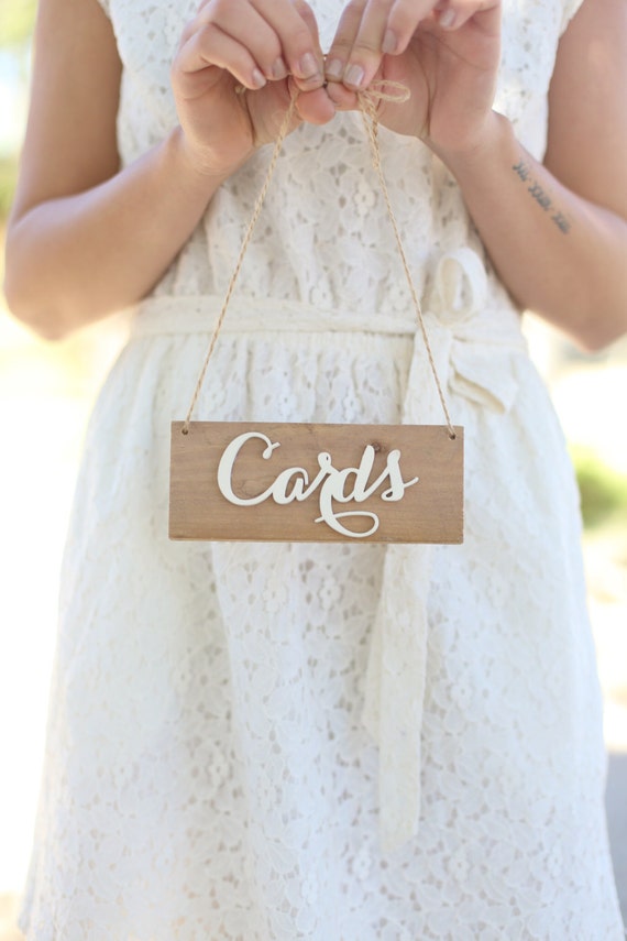 Rustic Wedding Cards Sign QUICK shipping available by braggingbags