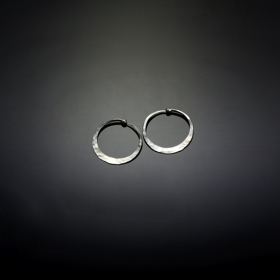 Tiny Silver Hoop Earrings // 3/4 inch by MostlySweetJewelry