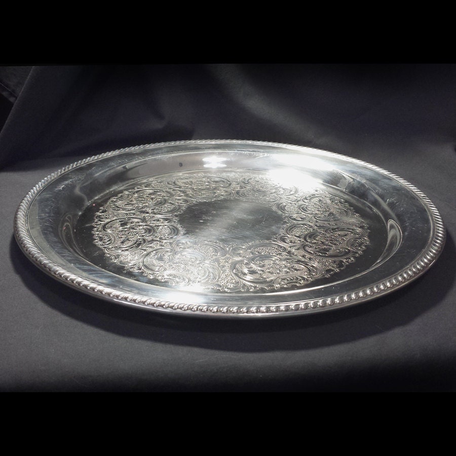 Vintage Gorham Hollowware Silverplate Serving Tray / Vintage