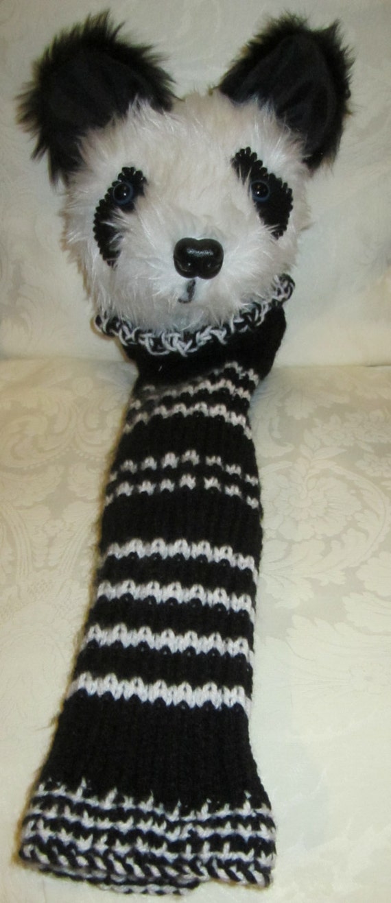 Panda Bear Golf Club Head Cover Black and White Plush Double Knit Handle Shield Novelty Golfers