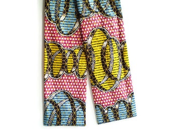 Small Colorful African Head Scarf, Colorful African Hair Band, African Head Wrap, Red Blue Yellow African Headwrap, Ethnic Head Wrap