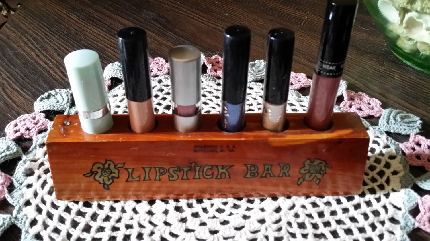 Vintage pre1960's wooden lipstick holder by Scentedlingerie