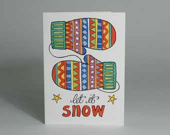 Christmas Card / Holiday Card - Mittens
