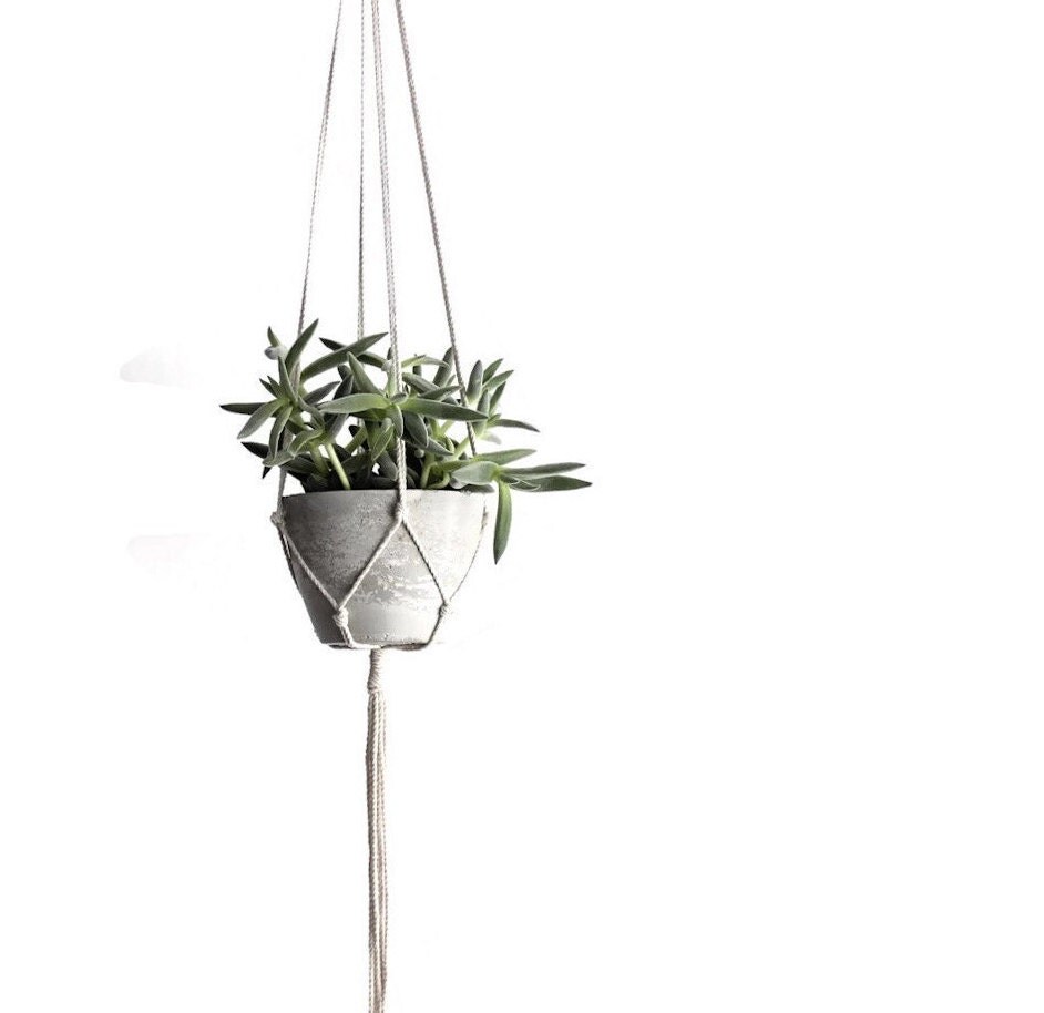  Small  Modern Hanging  Planter  Concrete Planter  Indoor  Hanging 