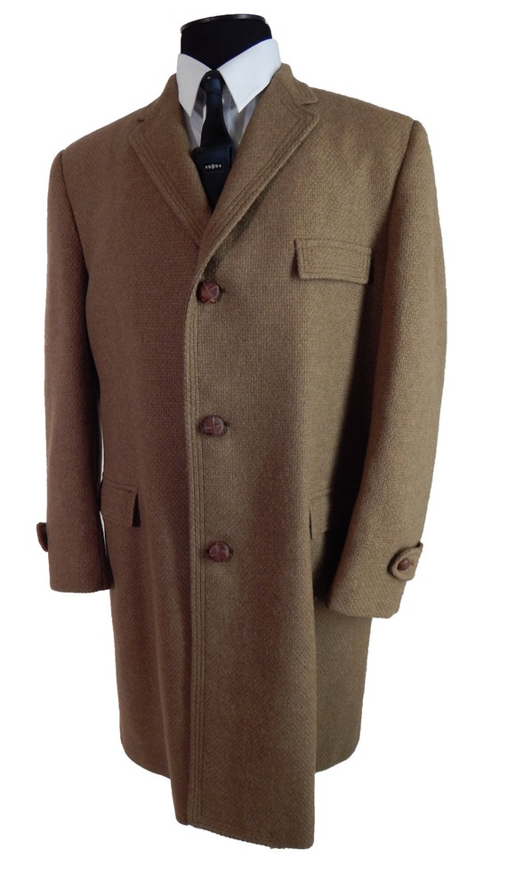 Vintage 1960's Mens Overcoat Wool Hopsack Ivy by EndlessAlley