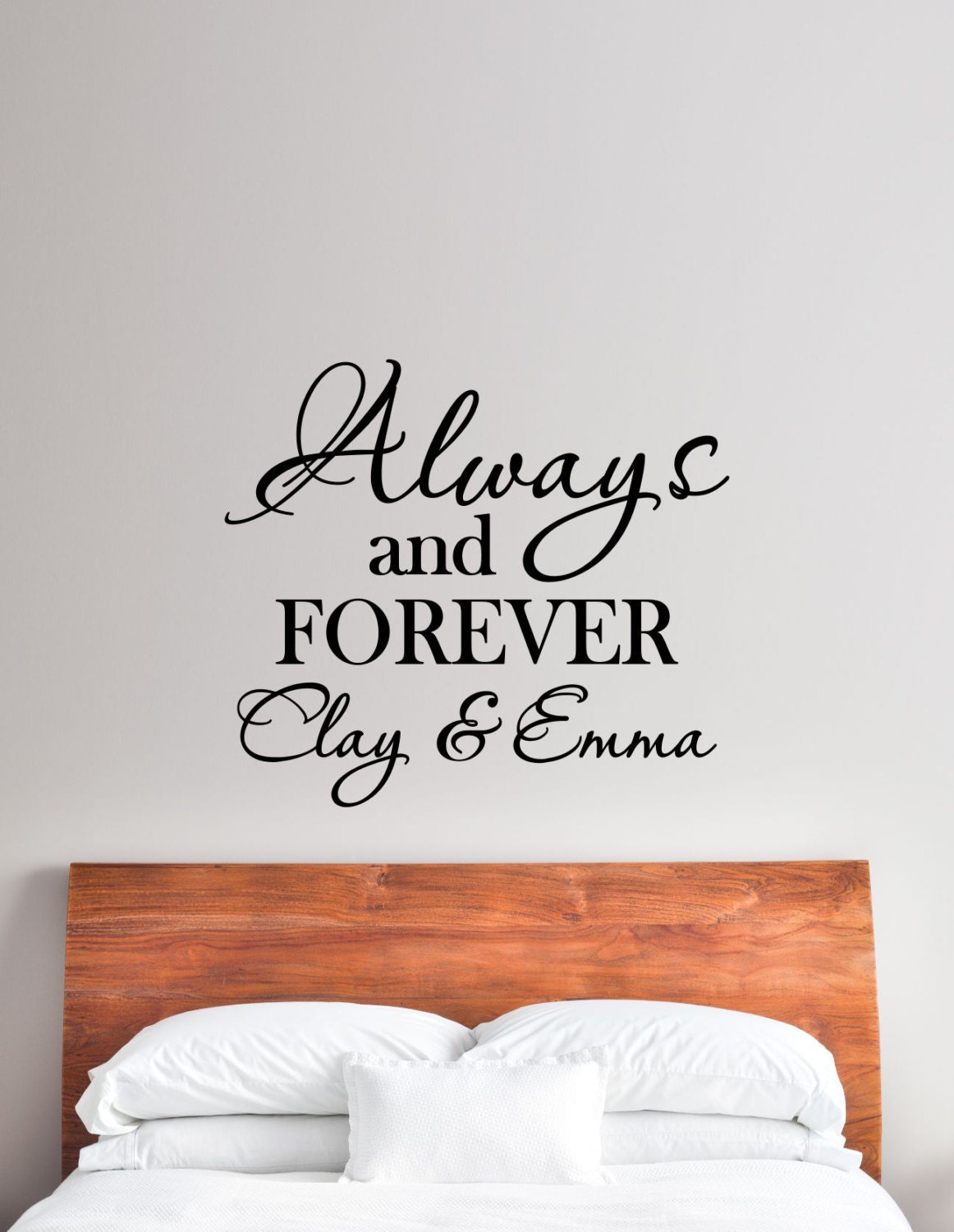 Custom Always and Forever Vinyl Decal Vinyl Wall Art Decal