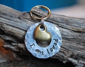 Pet ID Tag / Dog ID Tag / Personalized Tag / ID tag / I am loved