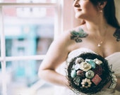 Rustic Quirky Keepsake Alternative Bouquet Wedding Bridal Bureau Bouquet
