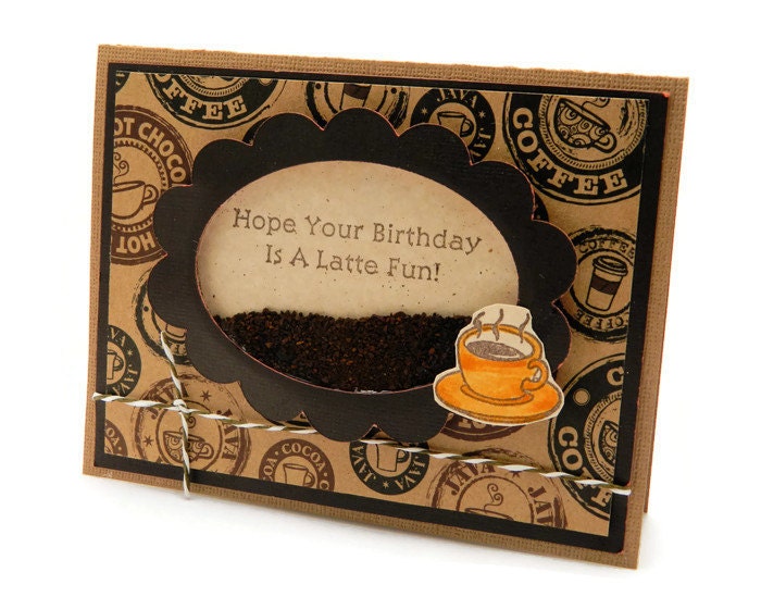 Coffee Birthday Card Funny Bday Card Greeting Card Unique