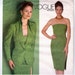 Alexander McQueen for Givenchy strapless dress & jacket pattern -- Vogue Paris Original 2086
