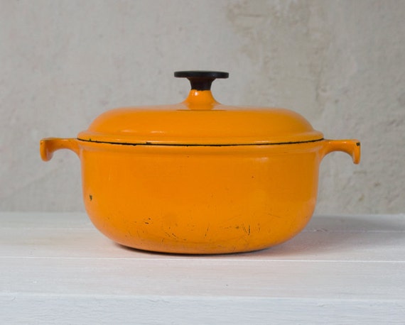 Vintage Le  Creuset Pot Enzo Mari  French 1970s Design