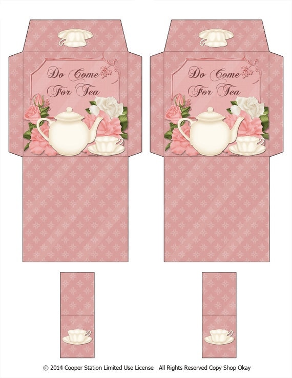 digital printable tea bag wrapper