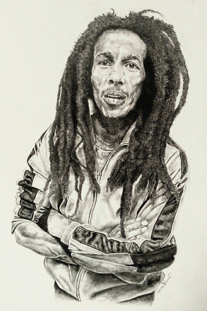 Bob Marley original drawing pencil drawing pencil by ...