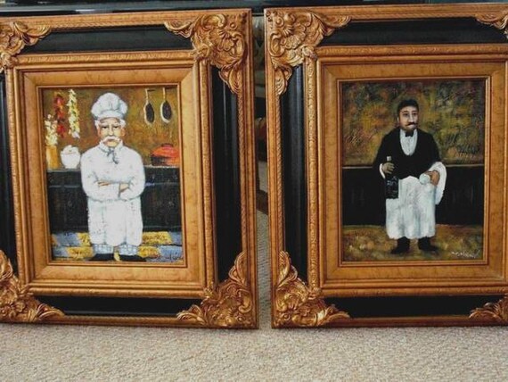 Original Oil Painting Set Signed By M. Harold On by Heaven3600