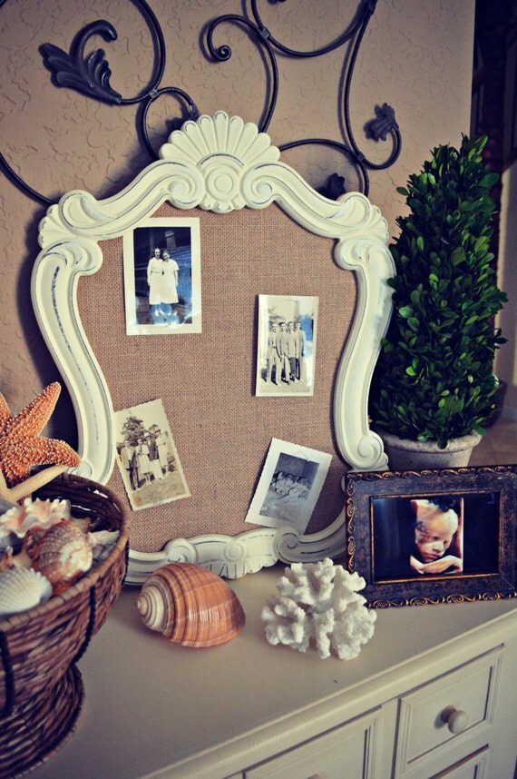 Tack board shabby chic push pin board wood frame chalk board