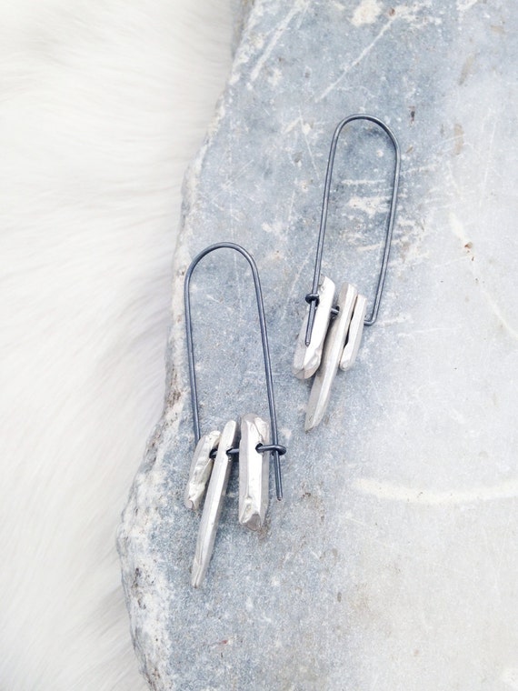 Items similar to Aggregate Crystal Kidney Earrings on Etsy