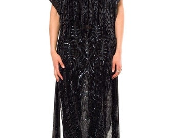 1920s Vintage Art Deco Beaded Dress Size: S/M/L
