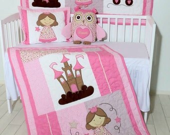 Pink Baby Crib Set