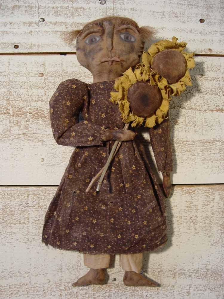 Primitive Folk Art Early Style Sunflower Samantha Doll PDF