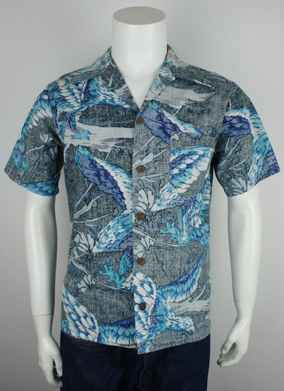 Vintage 1970's Ocean Pacific Hawaiian Shirt size Medium