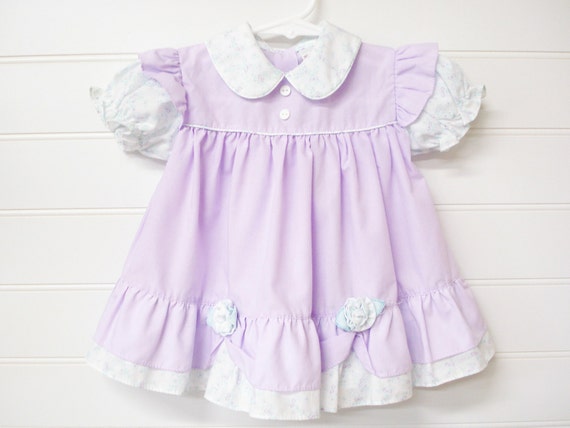 Vintage Baby Dress Clothes Lavender Floral Vintage Baby Dress Clothes Lavender Floral