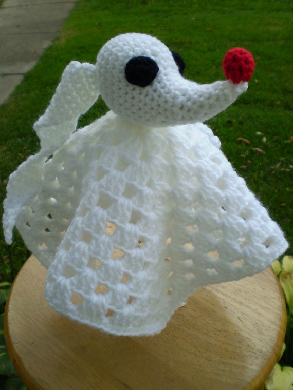 Items similar to Crocheted Zero Lovey Nightmare Before Christmas Made to Order on Etsy