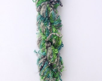 Hand Spun Bulky Yarn, Knitting Yarn, 100% Mohair Locks, 130g/76 yards