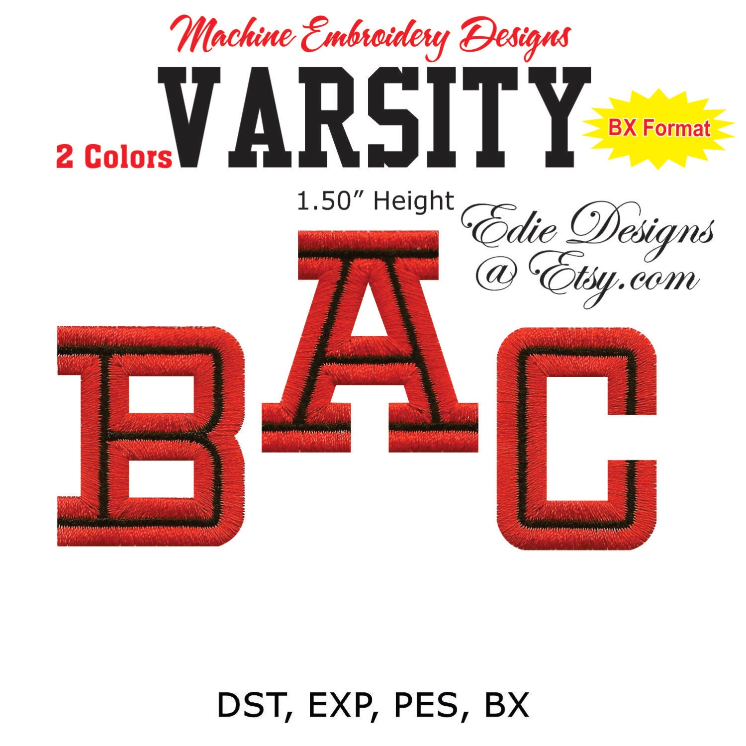 Varsity Letters Collegiate Letters Monogram Fonts BX Format